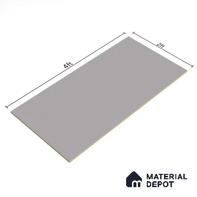 Plain Floor & Wall Tile TL 06138 Grigio Plain 4 ft x 2 ft Vitrified Matte Finish - 9 mm | Ideal For Living Room, Bedroom, Bathroom, Kitchen (Sample)