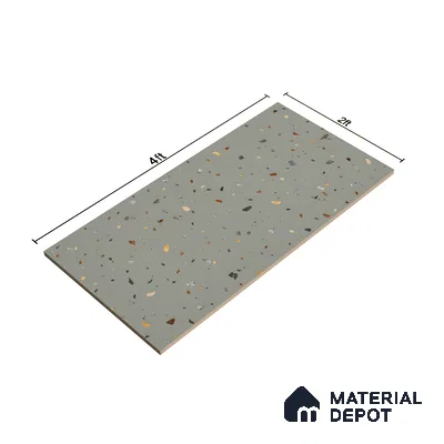 Terrazzo Floor & Wall Tile TL 06139 D Terrazzo Kota 4 ft x 2 ft Vitrified Matte Finish - 9 mm | Ideal For Living Room, Bedroom, Bathroom, Kitchen