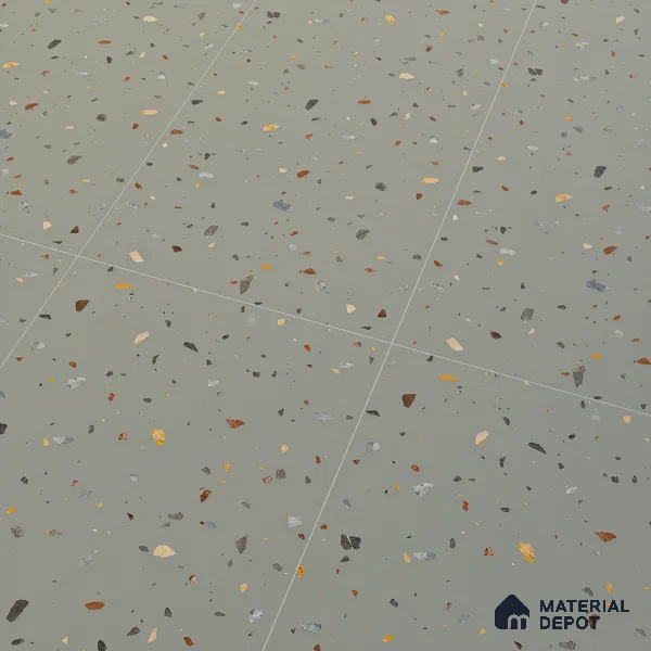 Terrazzo Floor & Wall Tile TL 06139 D Terrazzo Kota 4 ft x 2 ft Vitrified Matte Finish - 9 mm | Ideal For Living Room, Bedroom, Bathroom, Kitchen
