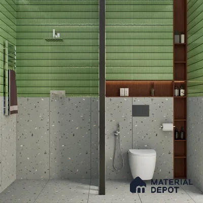 Terrazzo Floor & Wall Tile TL 06139 D Terrazzo Kota 4 ft x 2 ft Vitrified Matte Finish - 9 mm | Ideal For Living Room, Bedroom, Bathroom, Kitchen