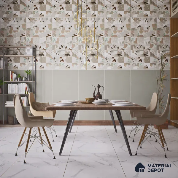 Plain Floor & Wall Tile TL 06139 Kota Matt Plain 4 ft x 2 ft Vitrified Matte Finish - 9 mm | Ideal For Living Room, Bedroom, Bathroom, Kitchen (Sample)