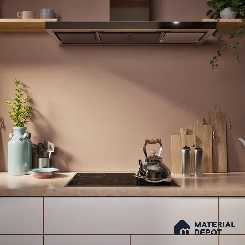 Terrazzo Floor & Wall Tile TL 06140 B S&P Mocha Matt 4 ft x 2 ft Vitrified Matte Finish - 9 mm | Ideal For Living Room, Bedroom, Bathroom, Kitchen