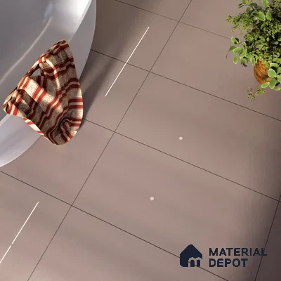 Terrazzo Floor & Wall Tile TL 06140 C S&P Mocha Polish 4 ft x 2 ft Vitrified Glossy Finish - 9 mm | Ideal For Living Room, Bedroom, Bathroom, Kitchen (Sample)