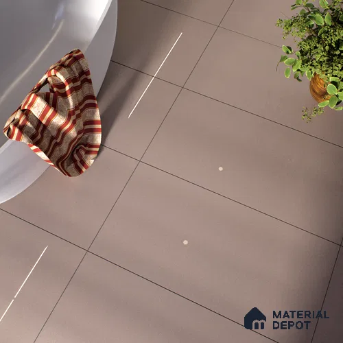 Terrazzo Floor & Wall Tile TL 06140 C S&P Mocha Polish 4 ft x 2 ft Vitrified Glossy Finish - 9 mm | Ideal For Living Room, Bedroom, Bathroom, Kitchen