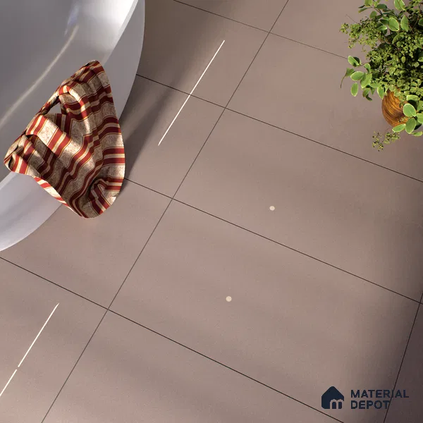 Terrazzo Floor & Wall Tile TL 06140 C S&P Mocha Polish 4 ft x 2 ft Vitrified Glossy Finish - 9 mm | Ideal For Living Room, Bedroom, Bathroom, Kitchen (Sample)