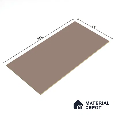 Plain Floor & Wall Tile TL 06140 Mocha Matt Plain 4 ft x 2 ft Vitrified Matte Finish - 9 mm | Ideal For Living Room, Bedroom, Bathroom, Kitchen