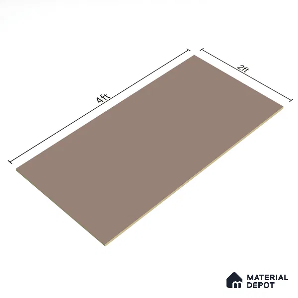 Plain Floor & Wall Tile TL 06140 Mocha Matt Plain 4 ft x 2 ft Vitrified Matte Finish - 9 mm | Ideal For Living Room, Bedroom, Bathroom, Kitchen