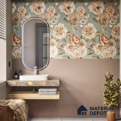 Plain Floor & Wall Tile TL 06140 Mocha Matt Plain 4 ft x 2 ft Vitrified Matte Finish - 9 mm | Ideal For Living Room, Bedroom, Bathroom, Kitchen