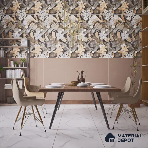 Plain Floor & Wall Tile TL 06140 Mocha Matt Plain 4 ft x 2 ft Vitrified Matte Finish - 9 mm | Ideal For Living Room, Bedroom, Bathroom, Kitchen