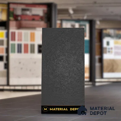Punch Floor & Wall Tile TL 06141 B Rock Lapatto Nero 4 ft x 2 ft | Lappato Matte Finish Full Body Vitrified Tile - 9 mm | Ideal For Living Room, Bedroom, Bathroom, Kitchen