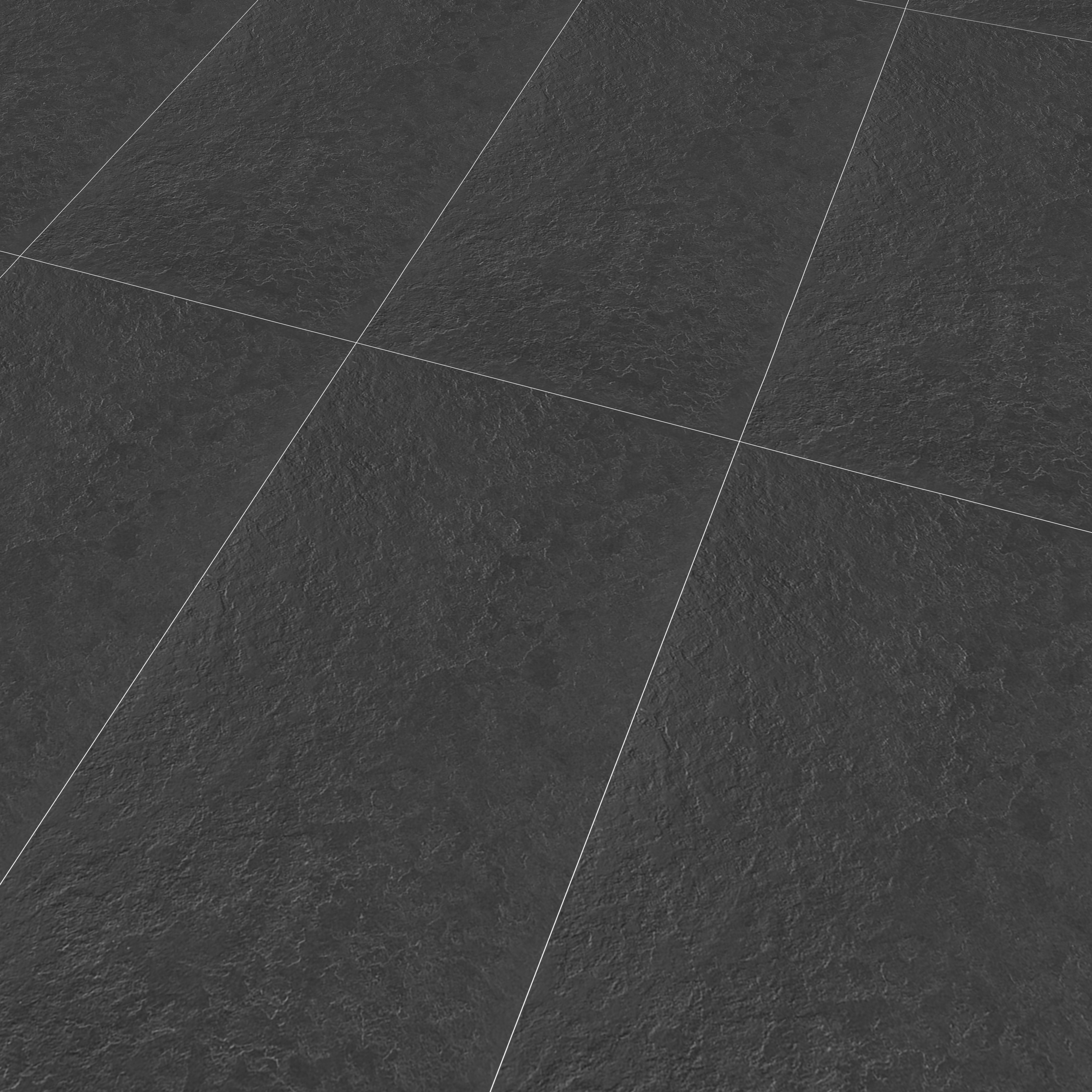 Punch Floor & Wall Tile TL 06141 C Rock Natural Nero 4 ft x 2 ft | Rock Matte Finish Full Body Vitrified Tile - 9 mm | Ideal For Living Room, Bedroom, Bathroom, Kitchen