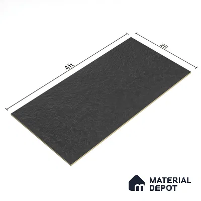 Punch Floor & Wall Tile TL 06141 C Rock Natural Nero 4 ft x 2 ft | Rock Matte Finish Full Body Vitrified Tile - 9 mm | Ideal For Living Room, Bedroom, Bathroom, Kitchen