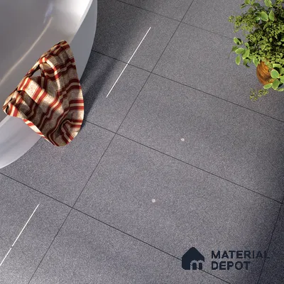 Terrazzo Floor & Wall Tile TL 06141 E S&P Nero 4 ft x 2 ft Vitrified Glossy Finish - 9 mm | Ideal For Living Room, Bedroom, Bathroom, Kitchen