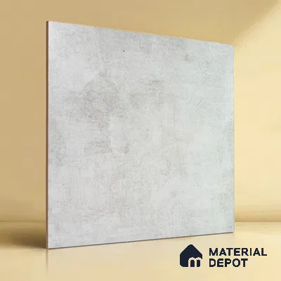 Cement Wall & Floor Tile TL 04672 B Nimbus Carrara Giola White washed/weathered Surface 2 ft x 2 ft Porcelain Matte Finish 8 mm | Suitable for Living Room, Bedroom, Bathroom, Kitchen & Balcony