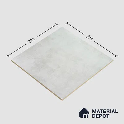 Cement Wall & Floor Tile TL 04672 B Nimbus Carrara Giola White washed/weathered Surface 2 ft x 2 ft Porcelain Matte Finish 8 mm | Suitable for Living Room, Bedroom, Bathroom, Kitchen & Balcony
