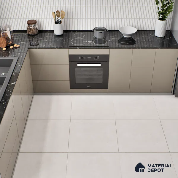 Plain Wall & Floor Tile TL 04672 C Nimbus Flawless peach washed/weathered Surface 2 ft x 2 ft Porcelain Matte Finish 8 mm | Suitable for Living Room, Bedroom, Bathroom, Kitchen & Balcony