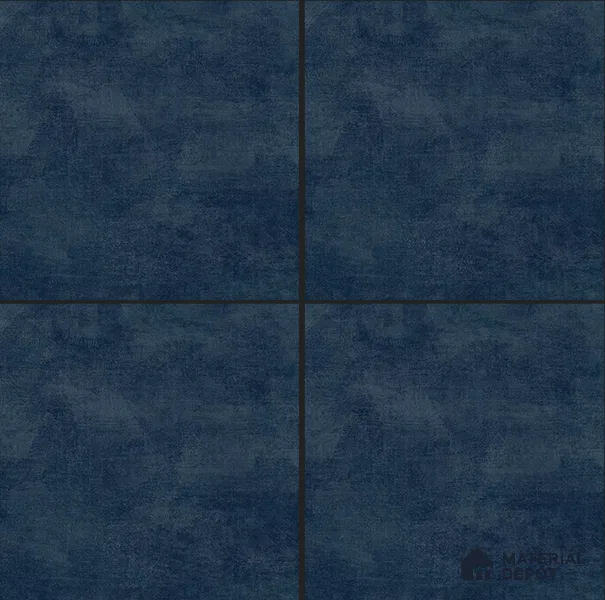 Cement Wall & Floor Tile TL 04672 D Nimbus Midnight Navy washed/weathered Surface 2 ft x 2 ft Porcelain Matte Finish 8 mm | Suitable for Living Room, Bedroom, Bathroom, Kitchen & Balcony