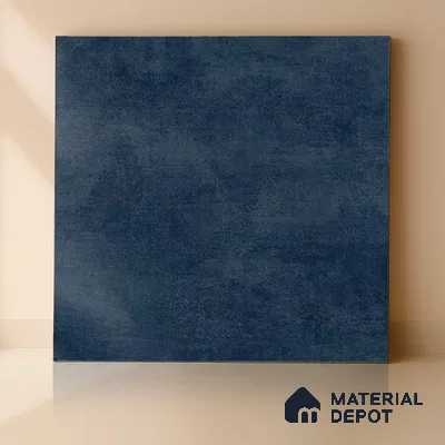 Cement Wall & Floor Tile TL 04672 D Nimbus Midnight Navy washed/weathered Surface 2 ft x 2 ft Porcelain Matte Finish 8 mm | Suitable for Living Room, Bedroom, Bathroom, Kitchen & Balcony