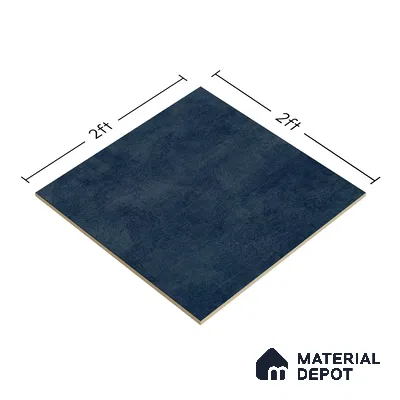 Cement Wall & Floor Tile TL 04672 D Nimbus Midnight Navy washed/weathered Surface 2 ft x 2 ft Porcelain Matte Finish 8 mm | Suitable for Living Room, Bedroom, Bathroom, Kitchen & Balcony