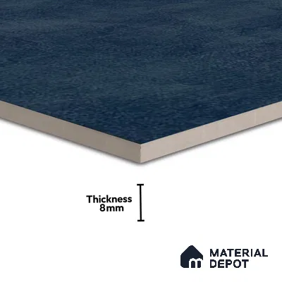 Cement Wall & Floor Tile TL 04672 D Nimbus Midnight Navy washed/weathered Surface 2 ft x 2 ft Porcelain Matte Finish 8 mm | Suitable for Living Room, Bedroom, Bathroom, Kitchen & Balcony