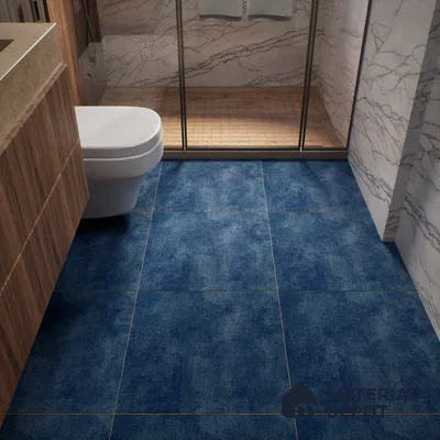 Cement Wall & Floor Tile TL 04672 D Nimbus Midnight Navy washed/weathered Surface 2 ft x 2 ft Porcelain Matte Finish 8 mm | Suitable for Living Room, Bedroom, Bathroom, Kitchen & Balcony