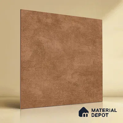 Cement Wall & Floor Tile TL 04672 E Nimbus Terracotta Brown washed/weathered Surface 2 ft x 2 ft Porcelain Matte Finish 8 mm | Suitable for Living Room, Bedroom, Bathroom, Kitchen & Balcony