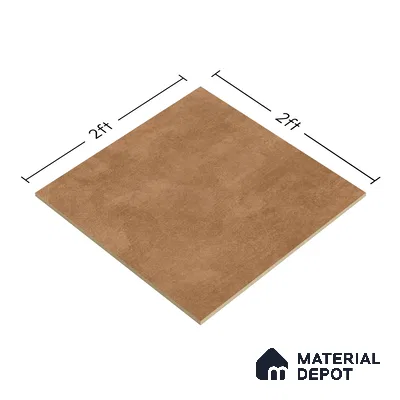 Cement Wall & Floor Tile TL 04672 E Nimbus Terracotta Brown washed/weathered Surface 2 ft x 2 ft Porcelain Matte Finish 8 mm | Suitable for Living Room, Bedroom, Bathroom, Kitchen & Balcony