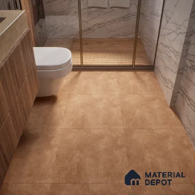 Cement Wall & Floor Tile TL 04672 E Nimbus Terracotta Brown washed/weathered Surface 2 ft x 2 ft Porcelain Matte Finish 8 mm | Suitable for Living Room, Bedroom, Bathroom, Kitchen & Balcony
