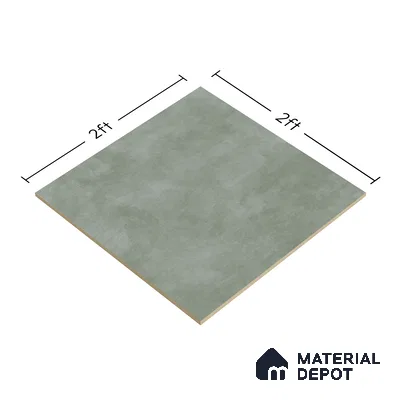 Cement Wall & Floor Tile TL 04672 F Nimbus Dream Green washed/weathered Surface 2 ft x 2 ft Porcelain Matte Finish 8 mm | Suitable for Living Room, Bedroom, Bathroom, Kitchen & Balcony