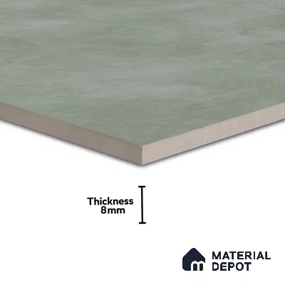 Cement Wall & Floor Tile TL 04672 F Nimbus Dream Green washed/weathered Surface 2 ft x 2 ft Porcelain Matte Finish 8 mm | Suitable for Living Room, Bedroom, Bathroom, Kitchen & Balcony