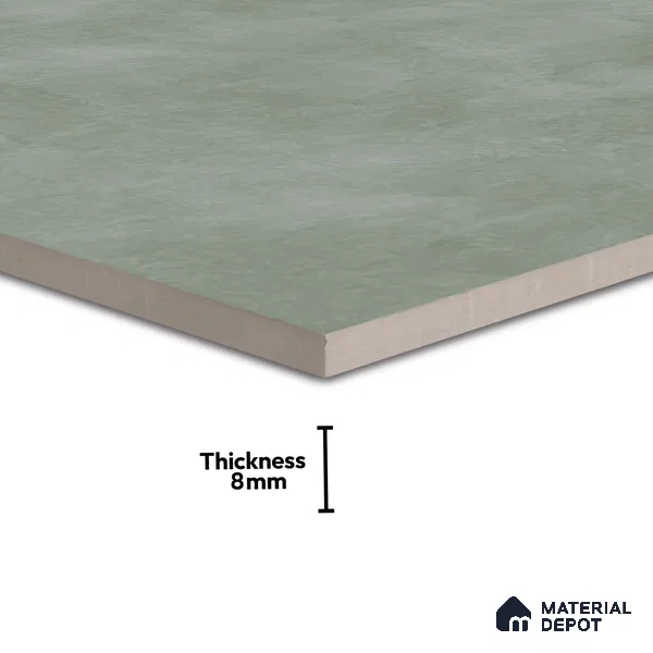 Cement Wall & Floor Tile TL 04672 F Nimbus Dream Green washed/weathered Surface 2 ft x 2 ft Porcelain Matte Finish 8 mm | Suitable for Living Room, Bedroom, Bathroom, Kitchen & Balcony