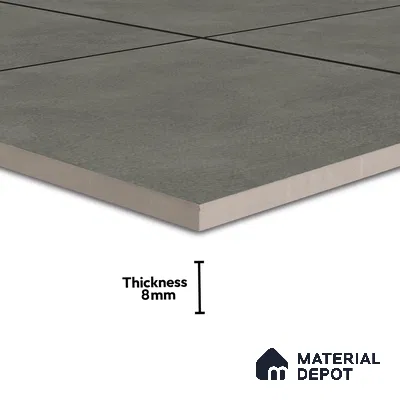 Cement Wall & Floor Tile TL 04672 G Nimbus Roman stone washed/weathered Surface 2 ft x 2 ft Porcelain Matte Finish 8 mm | Suitable for Living Room, Bedroom, Bathroom, Kitchen & Balcony