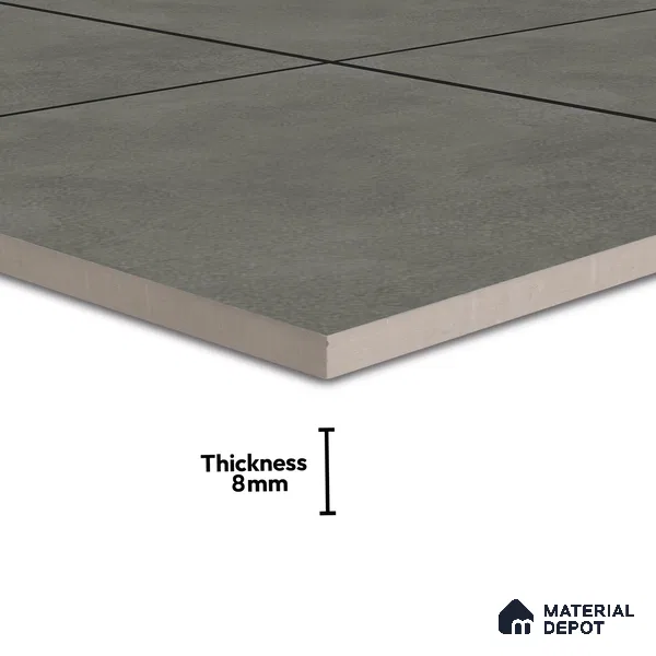 Cement Wall & Floor Tile TL 04672 G Nimbus Roman stone washed/weathered Surface 2 ft x 2 ft Porcelain Matte Finish 8 mm | Suitable for Living Room, Bedroom, Bathroom, Kitchen & Balcony