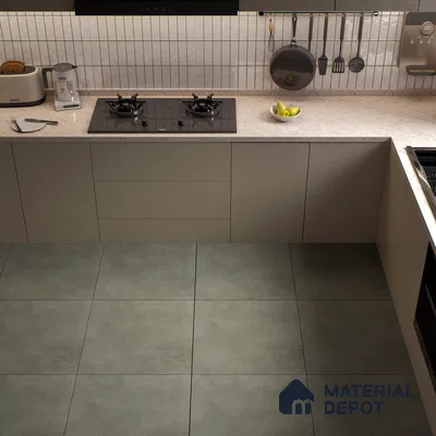 Cement Wall & Floor Tile TL 04672 G Nimbus Roman stone washed/weathered Surface 2 ft x 2 ft Porcelain Matte Finish 8 mm | Suitable for Living Room, Bedroom, Bathroom, Kitchen & Balcony