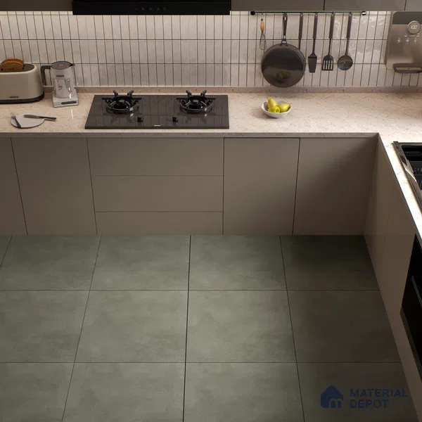 Cement Wall & Floor Tile TL 04672 G Nimbus Roman stone washed/weathered Surface 2 ft x 2 ft Porcelain Matte Finish 8 mm | Suitable for Living Room, Bedroom, Bathroom, Kitchen & Balcony