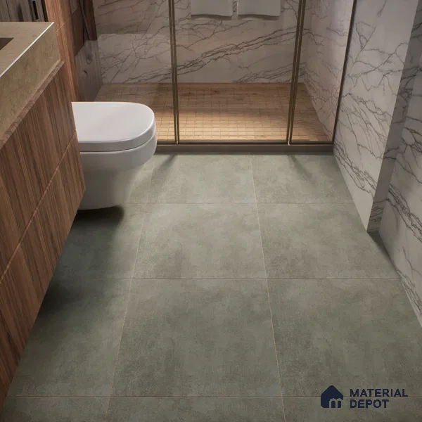 Cement Wall & Floor Tile TL 04672 G Nimbus Roman stone washed/weathered Surface 2 ft x 2 ft Porcelain Matte Finish 8 mm | Suitable for Living Room, Bedroom, Bathroom, Kitchen & Balcony