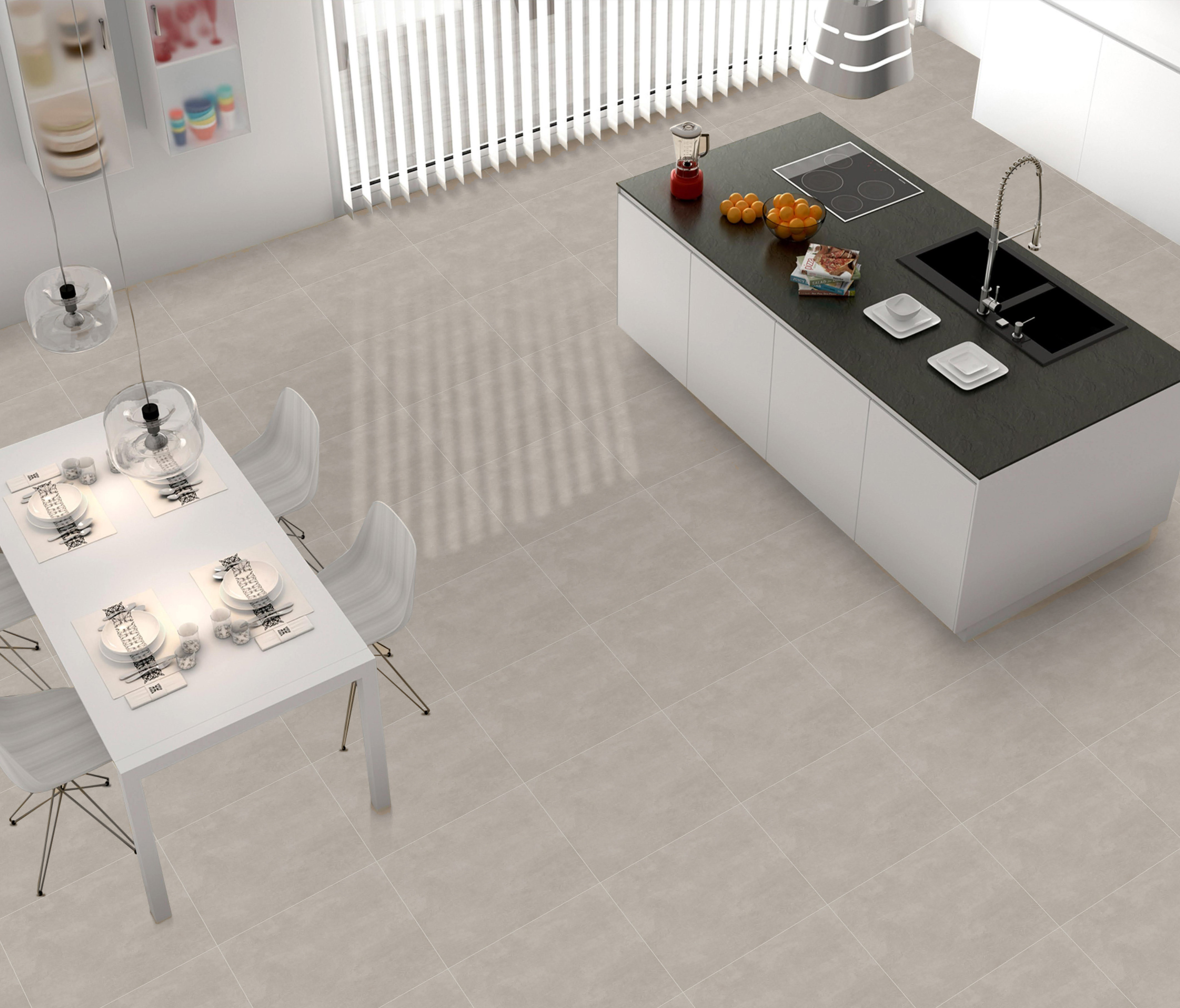 Cement Wall & Floor Tile TL 04672 H Nimbus Oyster Beige washed/weathered Surface 2 ft x 2 ft Porcelain Matte Finish 8 mm | Suitable for Living Room, Bedroom, Bathroom, Kitchen & Balcony