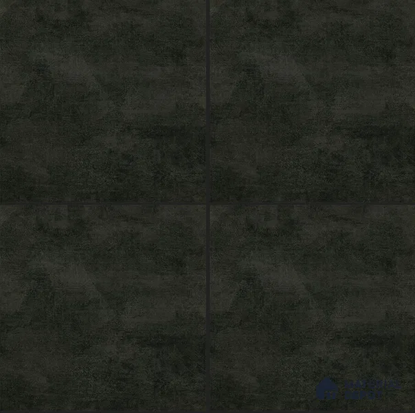 Cement Wall & Floor Tile TL 04672 Nimbus Charcoal Black washed/weathered Surface 2 ft x 2 ft Porcelain Matte Finish 8 mm | Suitable for Living Room, Bedroom, Bathroom, Kitchen & Balcony
