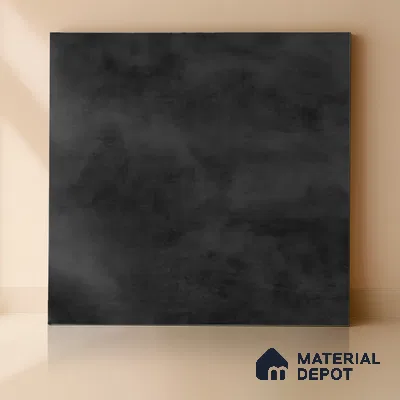 Cement Wall & Floor Tile TL 04672 Nimbus Charcoal Black washed/weathered Surface 2 ft x 2 ft Porcelain Matte Finish 8 mm | Suitable for Living Room, Bedroom, Bathroom, Kitchen & Balcony