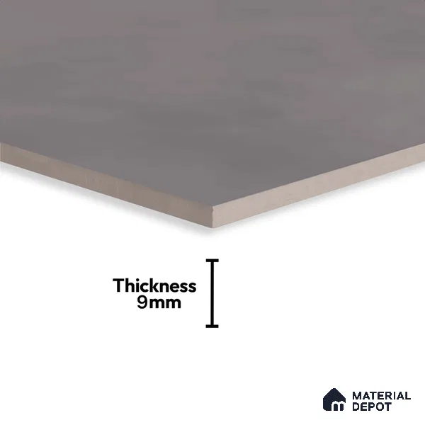 Grey Plain Wall Tile TL 06736 Lustra Ashen Breeze 2 ft x 1 ft Ceramic Carving Satin Finish - 9 mm |  | Suitable for Living Room, Bedroom, Bathroom (Sample)