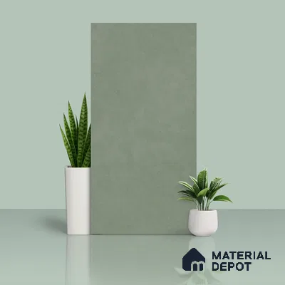 Plain Look Wall & Floor Tile TL 07672 Forest Green 4 ft x 2 ft Full Body Vitrified Matte Finish - 9 mm | 5 Random Design | Suitable For Living Room, Bedroom, Bathroom, Terrace, Office & Balcony