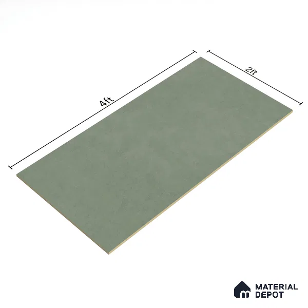 Plain Look Wall & Floor Tile TL 07672 Forest Green 4 ft x 2 ft Full Body Vitrified Matte Finish - 9 mm | 5 Random Design | Suitable For Living Room, Bedroom, Bathroom, Terrace, Office & Balcony