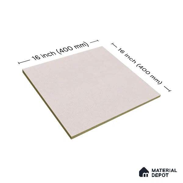Plain Punch Floor Tile TL 05345 D Strada Terra Starry White 16 inch x 16 inch Vitrified Punch Matte Finish - 12 mm | Suitable for Parking, Balcony, Courtyard, Patio, Terrace (Sample)
