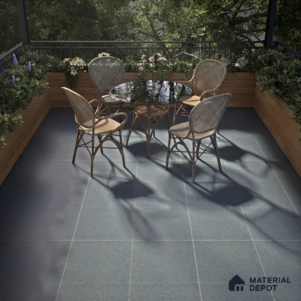 Punch Wall & Floor Tile TL 05345 Strada Terrazzo Ocean 16 inch x 16 inch Vitrified Punch Matte Finish - 12 mm | Suitable for Parking, Balcony, Courtyard, Bathroom, Terrace | Pattern Alignment May Vary | 2-3 mm Spacer is Mandatory