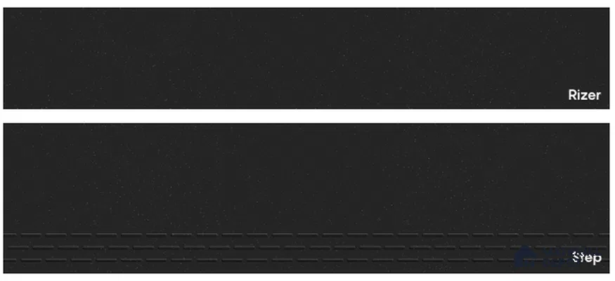 Plain Rock Black 900x300 mm Step Tile Satin Matte Finish TL 07983 Vitrified Full Body - 10 mm