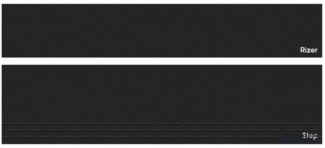 Plain Rock Black 900x300 mm Step Tile Satin Matte Finish TL 07983 Vitrified Full Body - 10 mm
