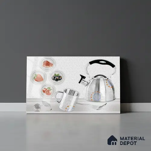 TL 01766 B KT 1 Cutlery White 18 x 12 inch Glossy Finish Ceramic Wall Tile - 7 mm