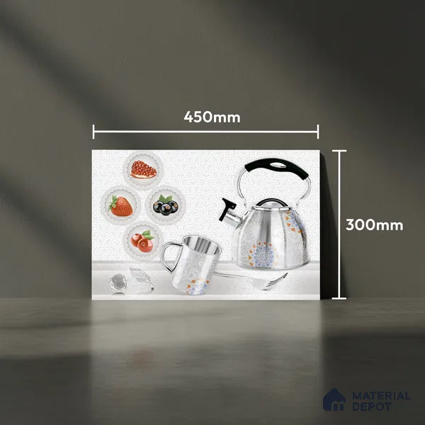 TL 01766 B KT 1 Cutlery White 18 x 12 inch Glossy Finish Ceramic Wall Tile - 7 mm