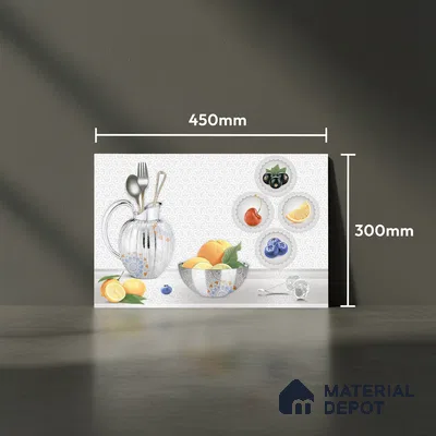 Patterned Wall Tile TL 01766 A Plain Snow White 18 x 12 inch Glossy Finish Ceramic Tile - 7 mm