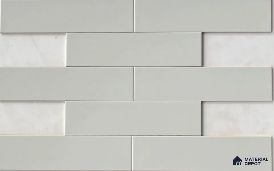 TL 00007 B 16x4 inches Sterling Plain Glossy Finish Ceramic Wall Tile - 8 mm (Sample)